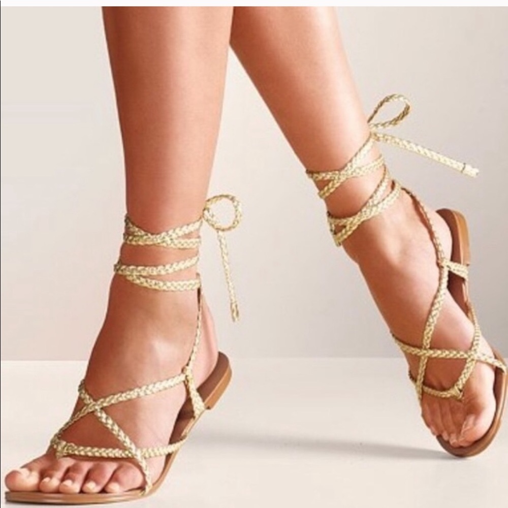 Collin Stuart Silver  Strappy Gladiator Sandal